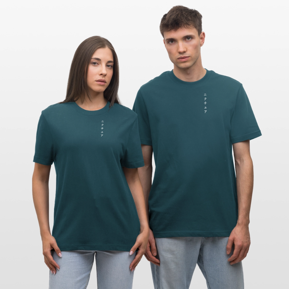 Buddhist Japanese Relaxed Fit Unisex Bio-T-Shirt - Dunkles Petrol