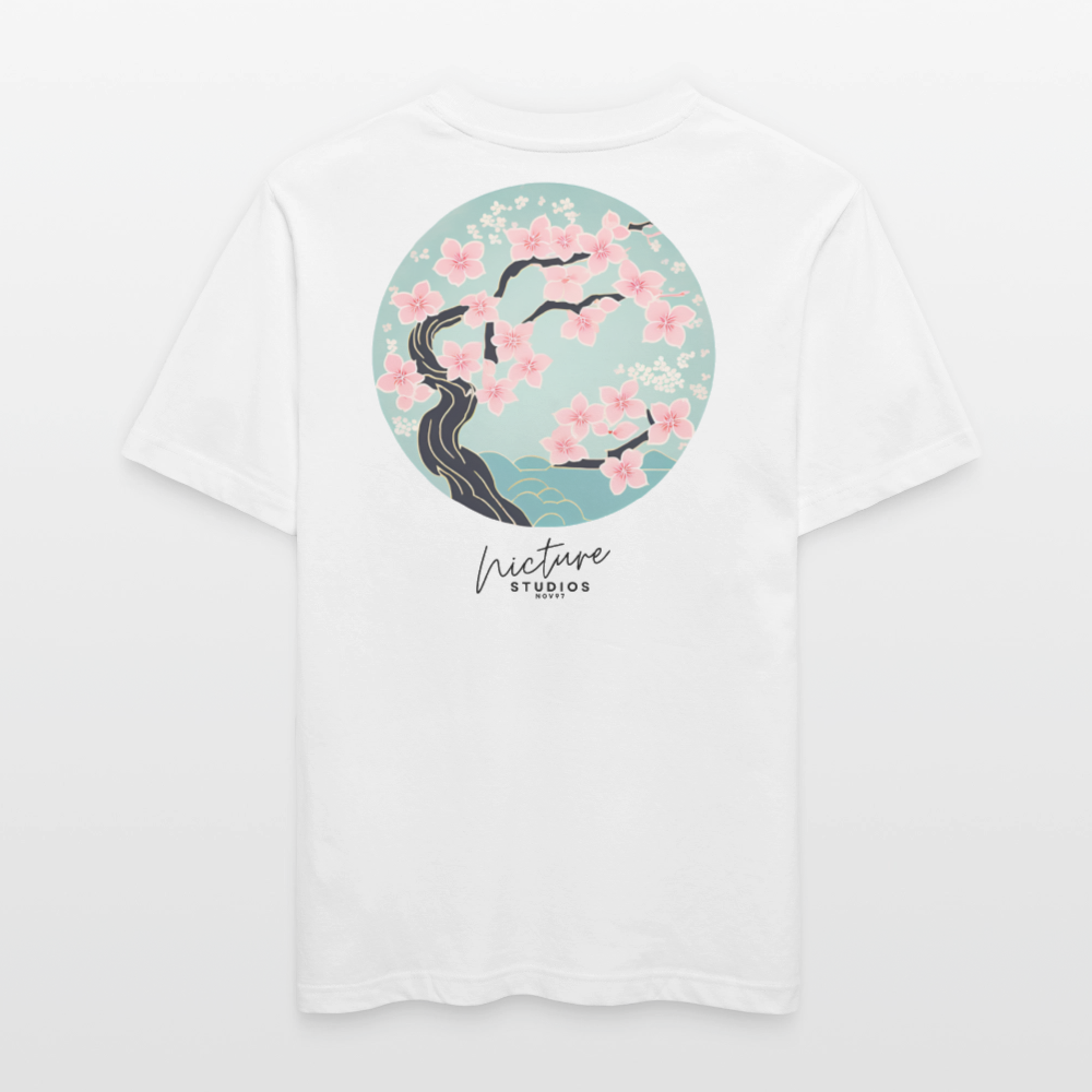 Cherry Blossom Japanese Relaxed Fit Unisex Bio-T-Shirt - Weiß