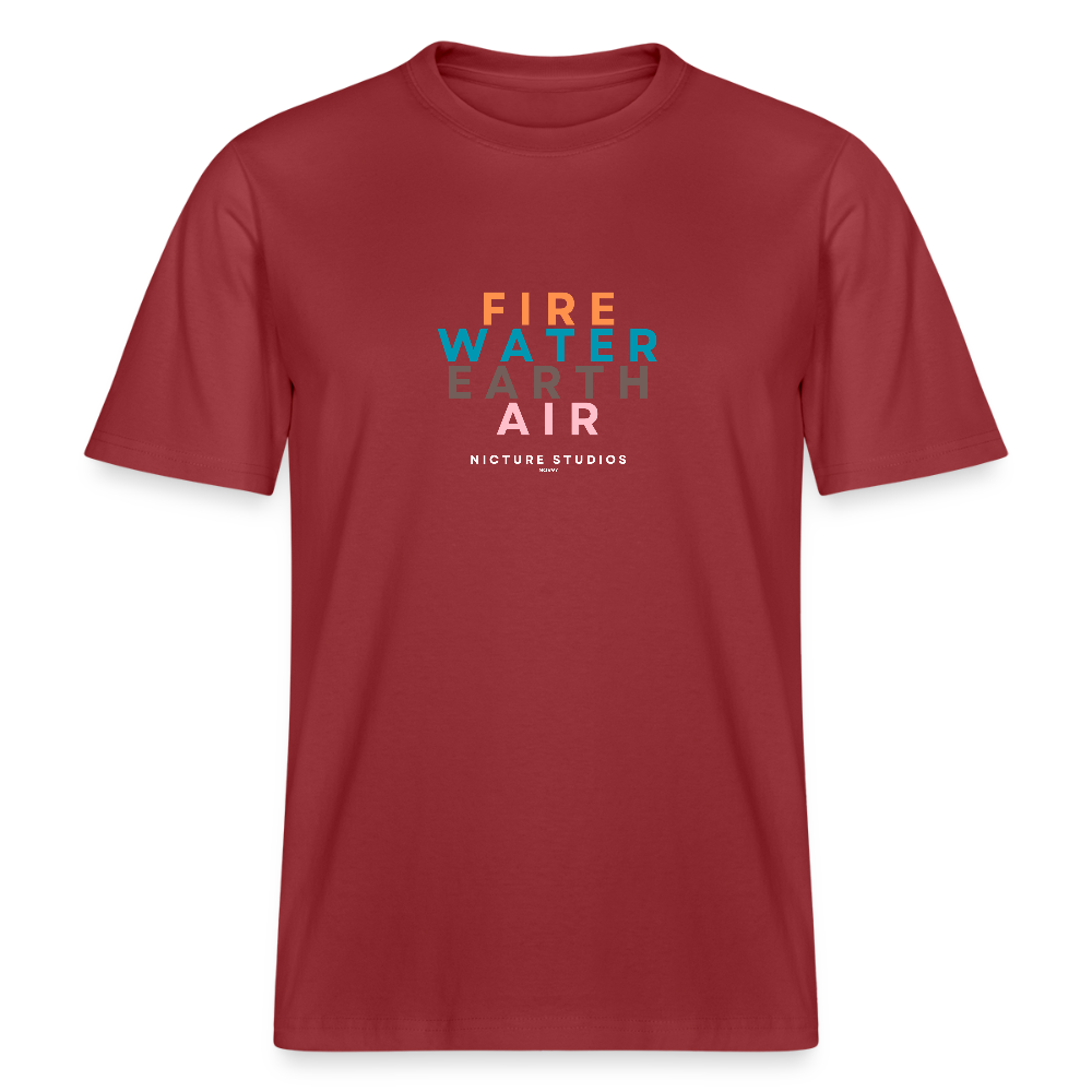 Elemental Relaxed Fit Unisex Organic T-Shirt - Erdrot