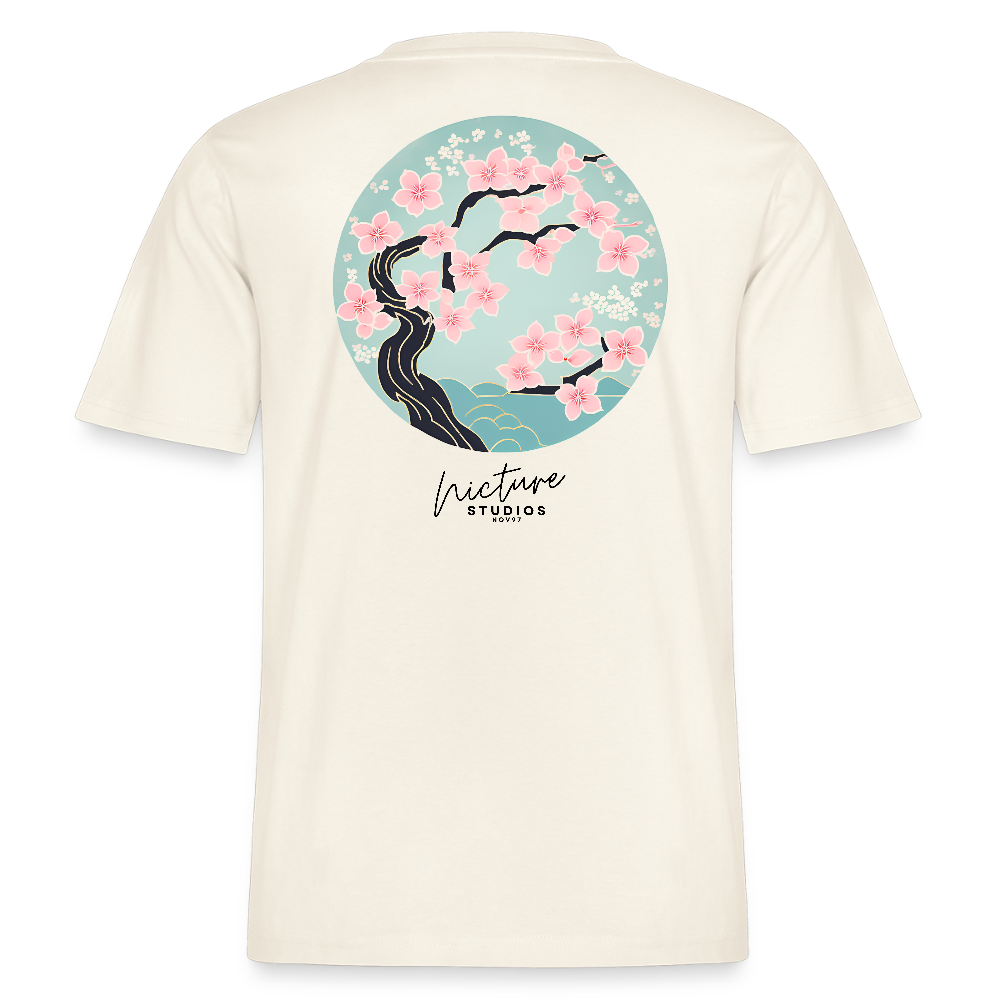 Cherry Blossom Japanese Relaxed Fit Unisex Bio-T-Shirt - Naturweiß