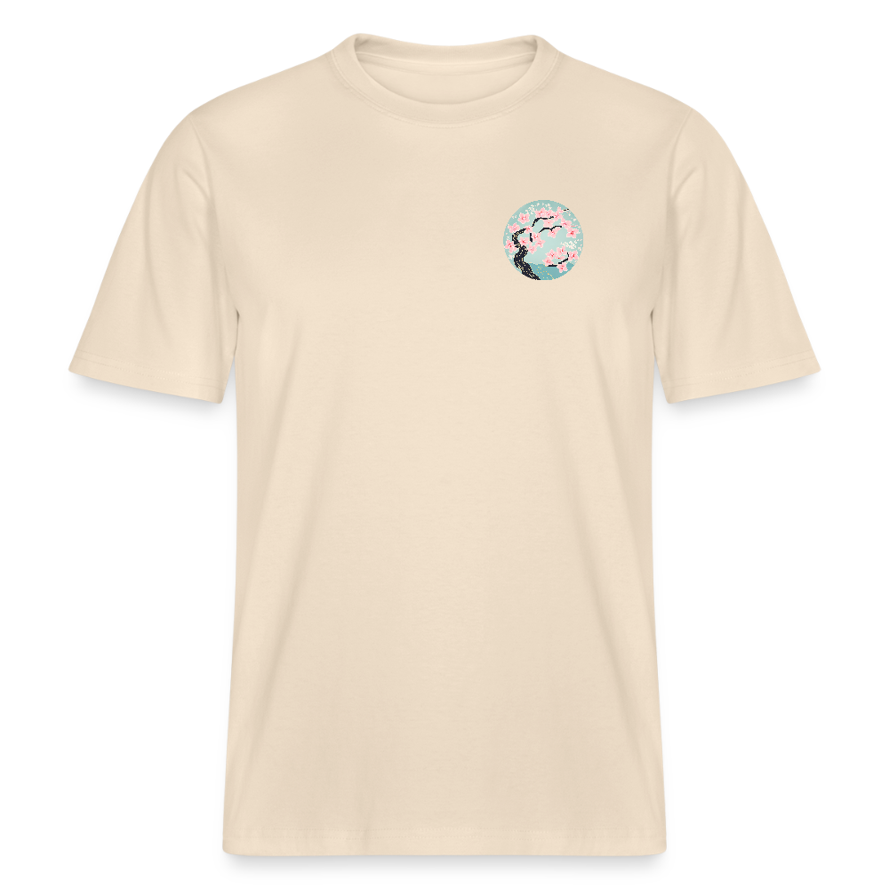 Cherry Blossom Japanese Relaxed Fit Unisex Bio-T-Shirt - Weißgrau