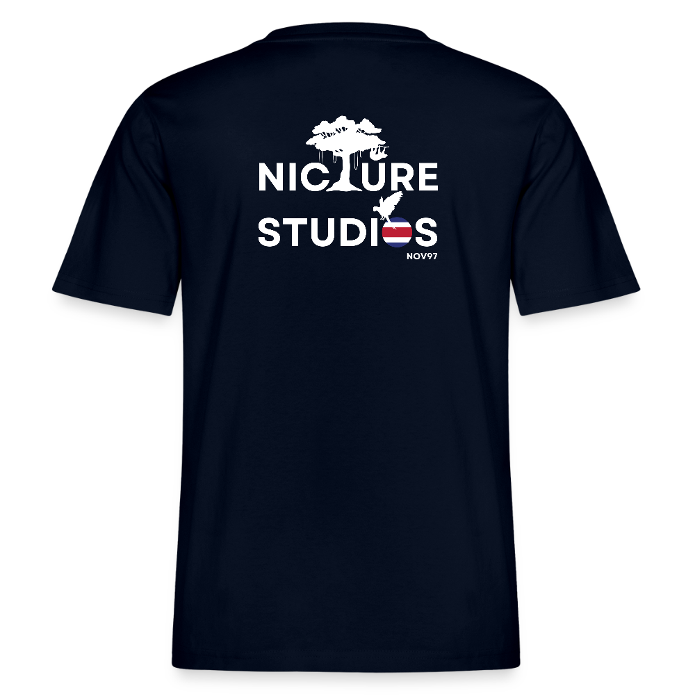 Costa Rica Pura Vida Relaxed Fit Unisex Organic T-Shirt - Navy