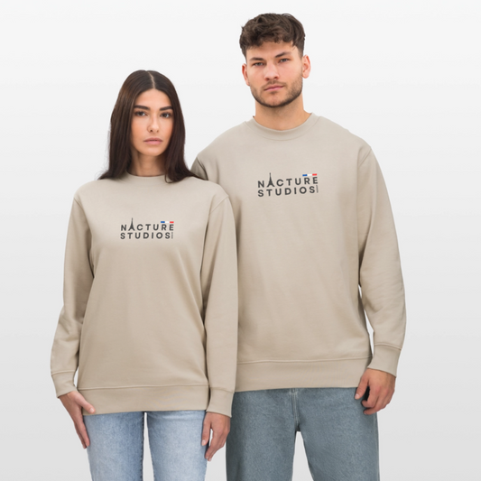 Paris Unisex Organic Sweatshirt - Beige