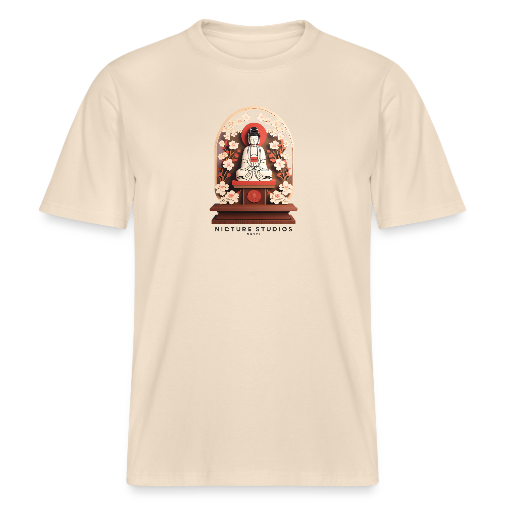Buddhist Shrine Japanese Relaxed Fit Unisex Bio-T-Shirt - Weißgrau