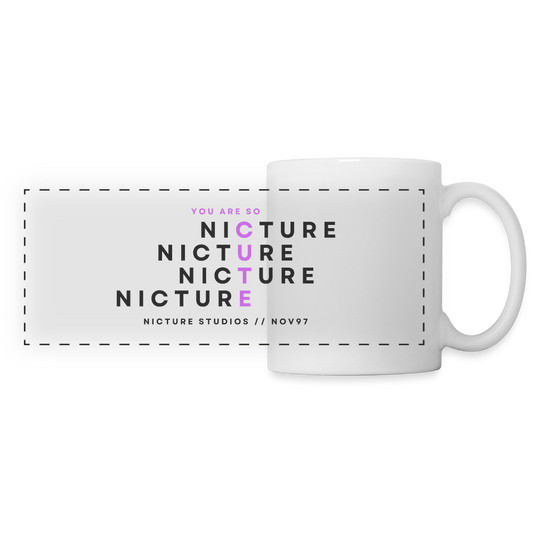 YOU LOOK SO CUTE Panoramic Mug - white
