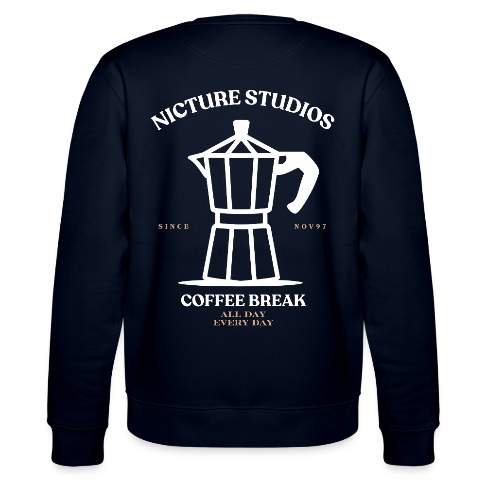 Coffee Break Unisex Bio-Sweatshirt - Navy
