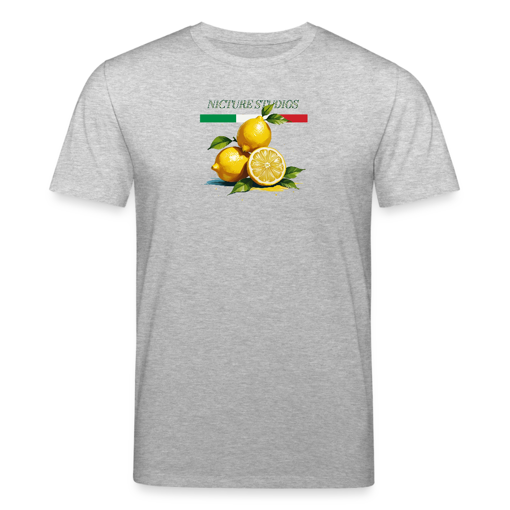 "Limone due" Unisex Bio-T-Shirt - Grau meliert
