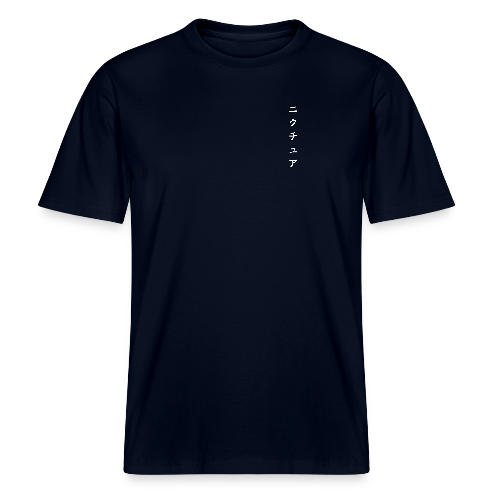 Buddhist Japanese Relaxed Fit Unisex Bio-T-Shirt - Navy