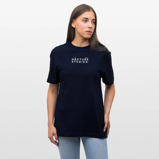 Paris Relaxed Fit Unisex Organic T-Shirt - Navy