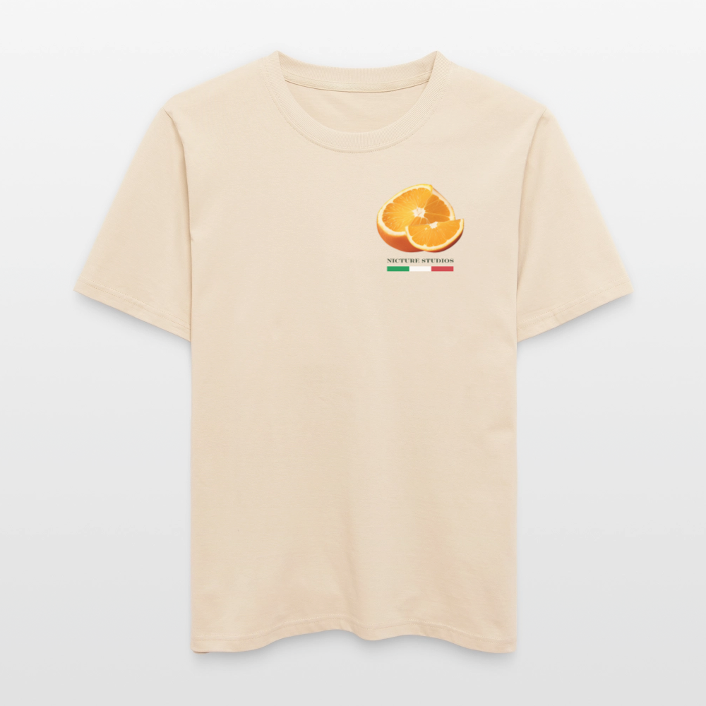 "Arancia due" Relaxed Fit Unisex Bio-T-Shirt - Weißgrau