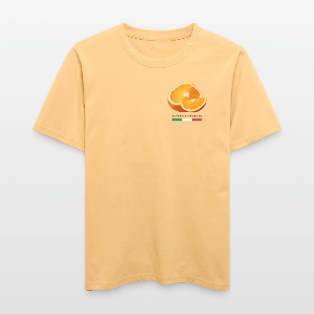 "Arancia due" Relaxed Fit Unisex Bio-T-Shirt - Hellgelb