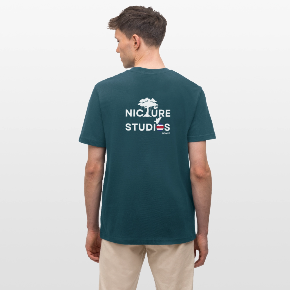 Costa Rica Pura Vida Relaxed Fit Unisex Organic T-Shirt - Dunkles Petrol