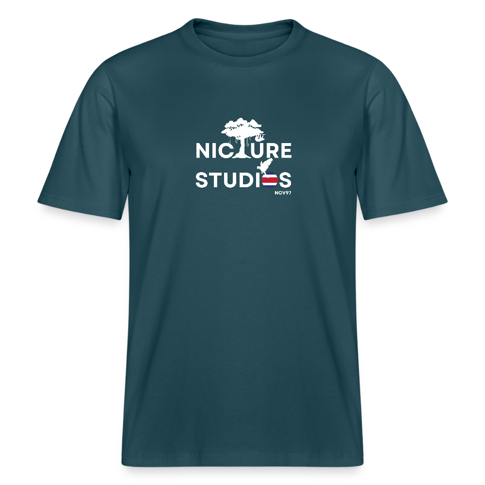 Costa Rica Relaxed Fit Unisex Organic T-Shirt - Dunkles Petrol