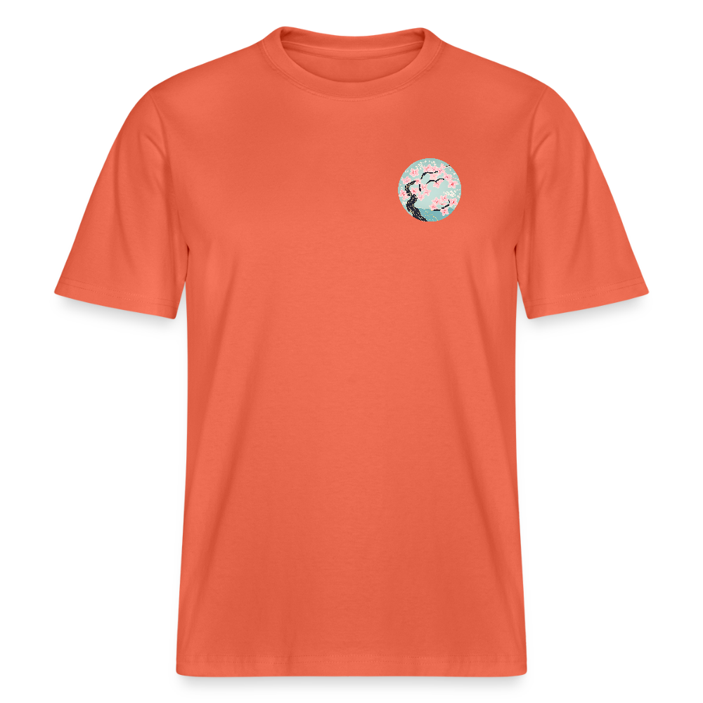 Cherry Blossom Japanese Relaxed Fit Unisex Bio-T-Shirt - Hellrot