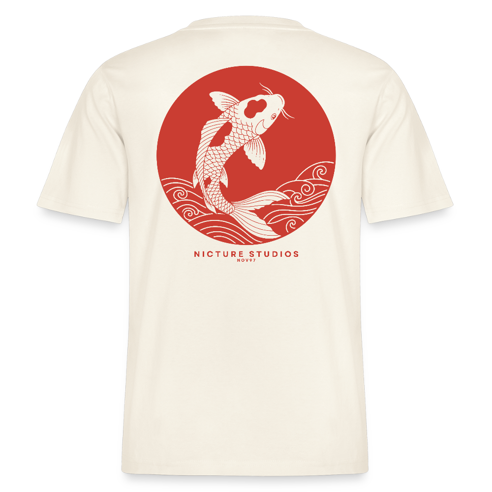 Koi Japanese Relaxed Fit Unisex Bio-T-Shirt Sparker - Naturweiß