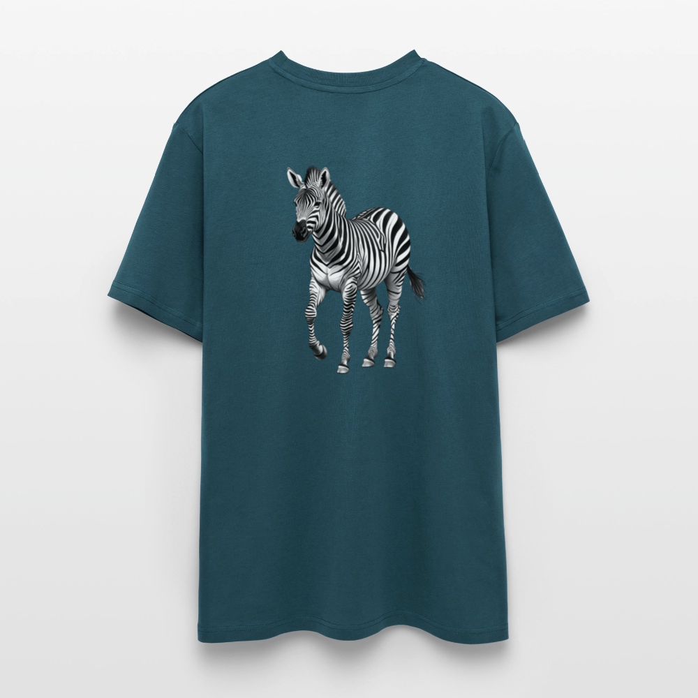 Zebra Unisex Bio-T-Shirt - Dunkles Petrol