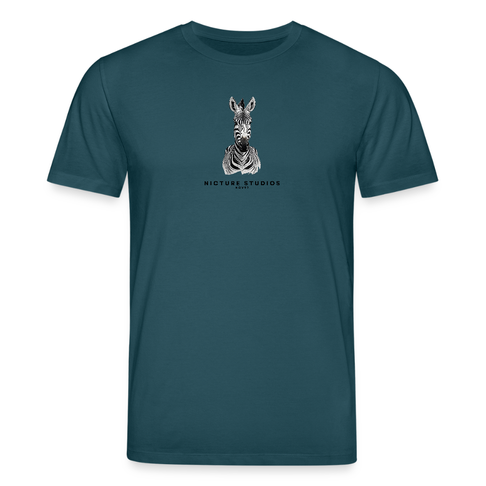 Zebra Unisex Bio-T-Shirt - Dunkles Petrol