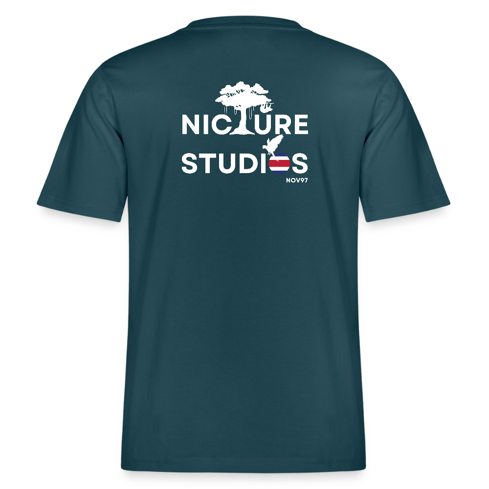 Costa Rica Pura Vida Relaxed Fit Unisex Organic T-Shirt - Dunkles Petrol
