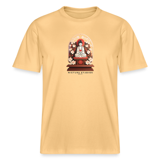 Buddhist Shrine Japanese Relaxed Fit Unisex Bio-T-Shirt - Hellgelb