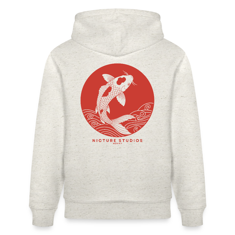 Koi Japanese Unisex Bio-Hoodie - Beige meliert