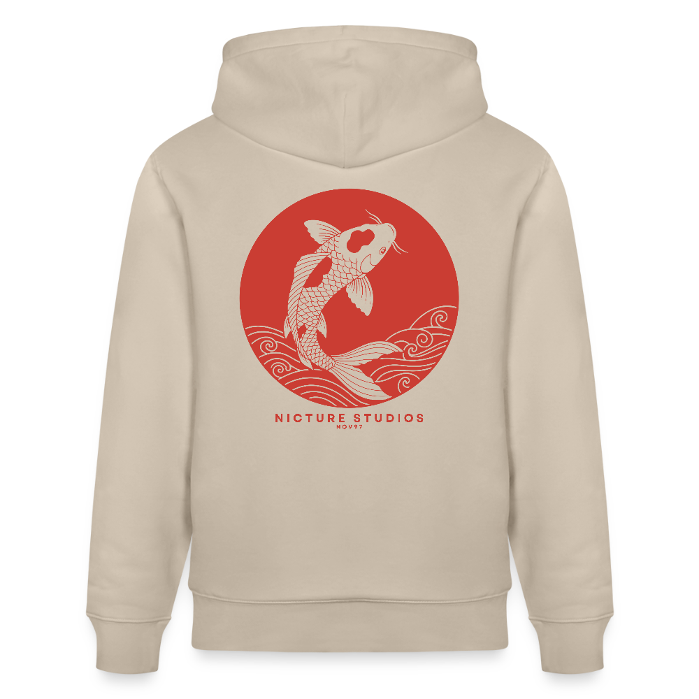 Koi Japanese Unisex Bio-Hoodie - Beige