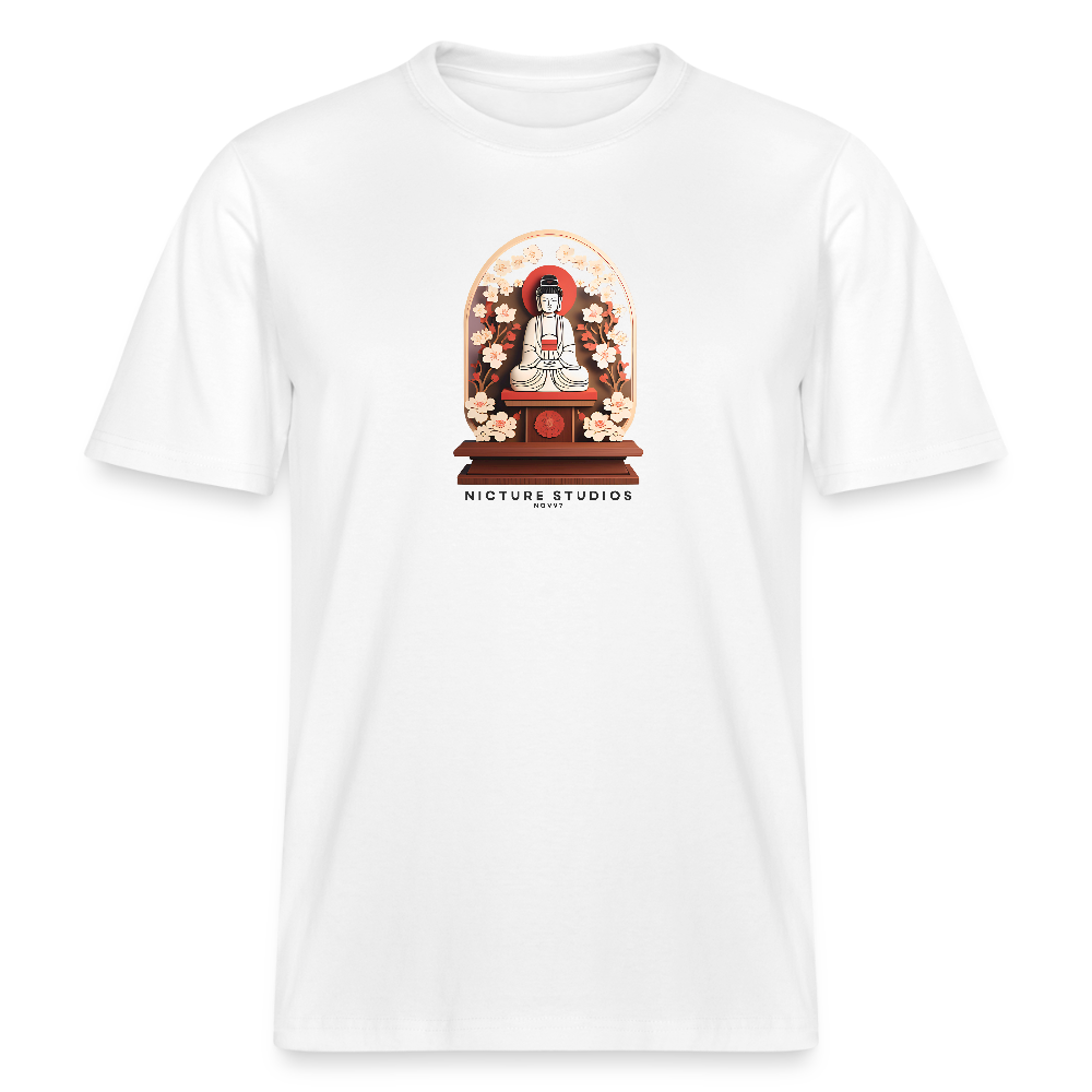 Buddhist Shrine Japanese Relaxed Fit Unisex Bio-T-Shirt - Weiß