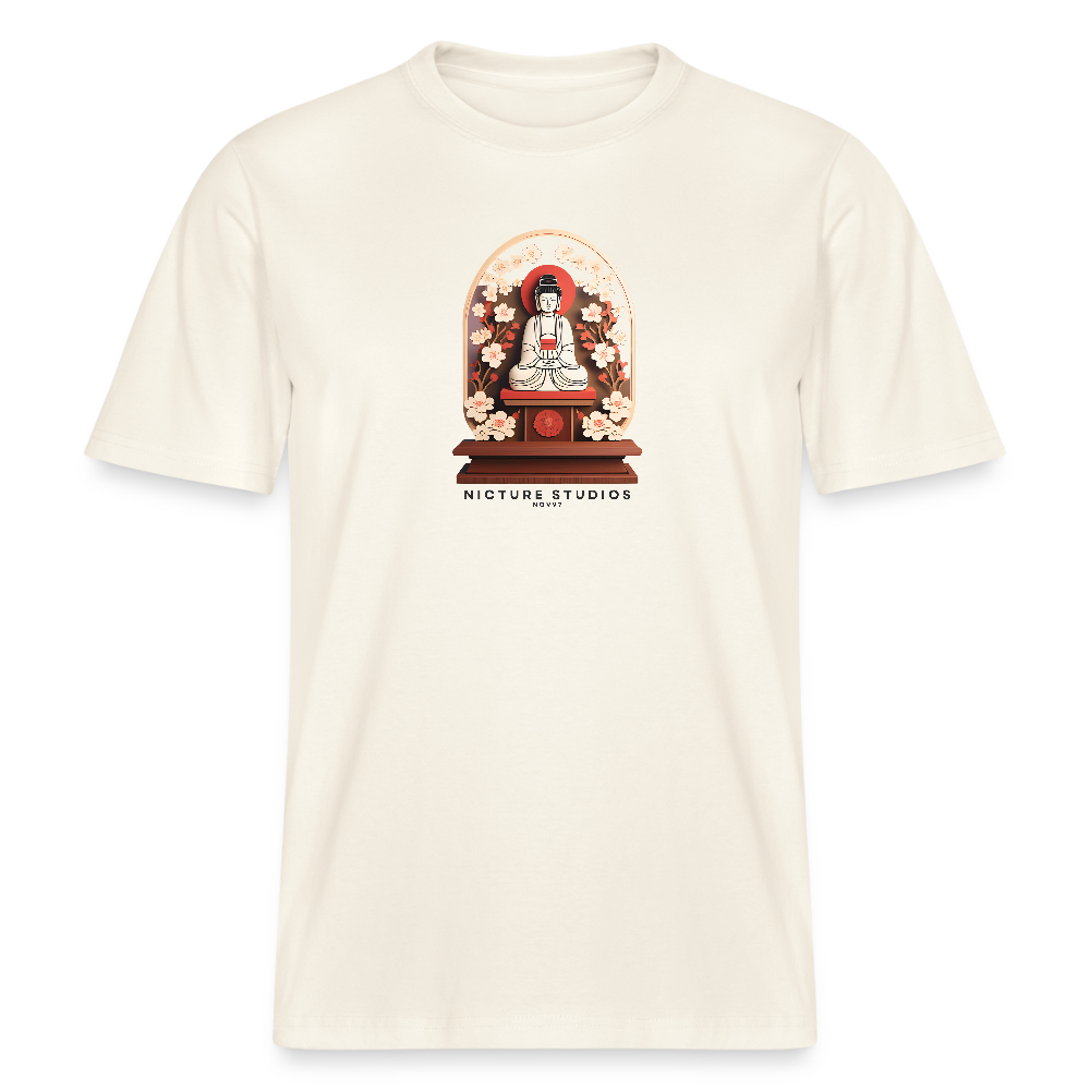 Buddhist Shrine Japanese Relaxed Fit Unisex Bio-T-Shirt - Naturweiß