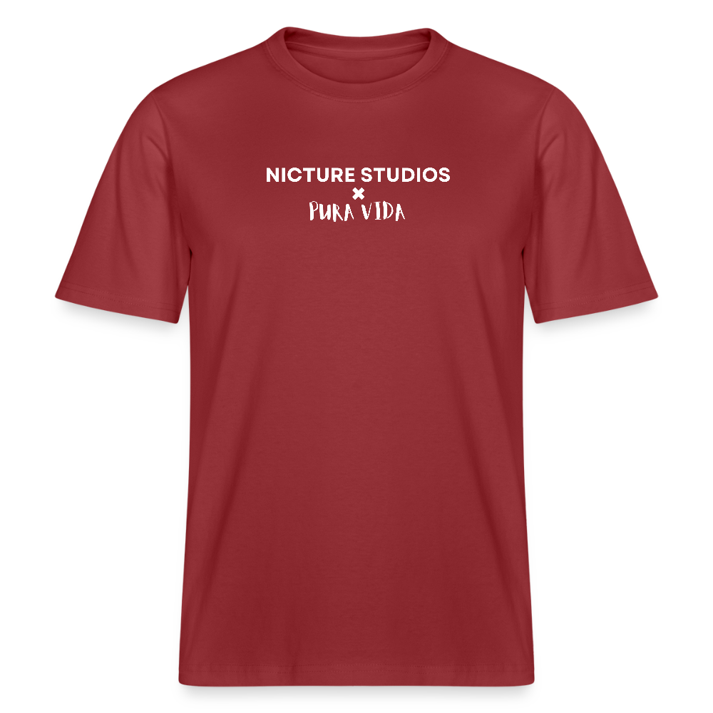 Costa Rica Pura Vida Relaxed Fit Unisex Organic T-Shirt - Erdrot