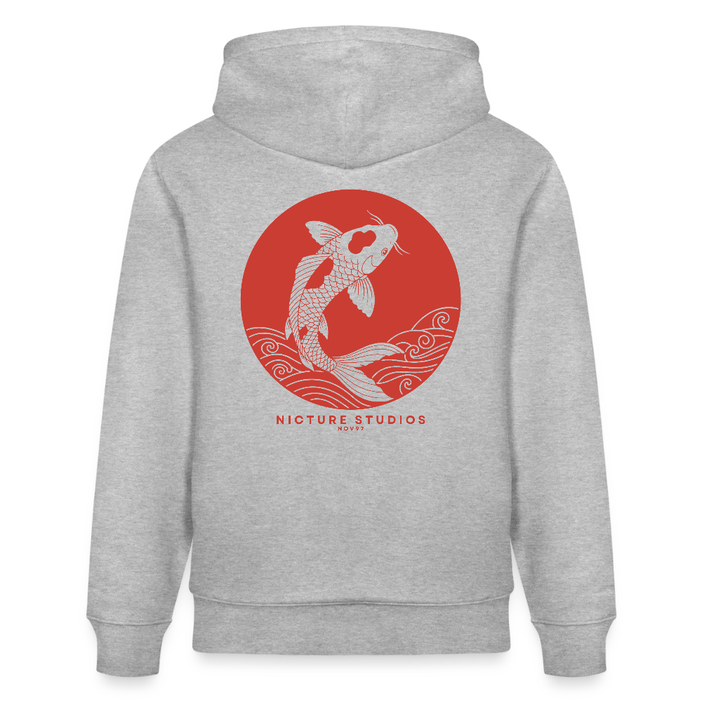 Koi Japanese Unisex Bio-Hoodie - Grau meliert