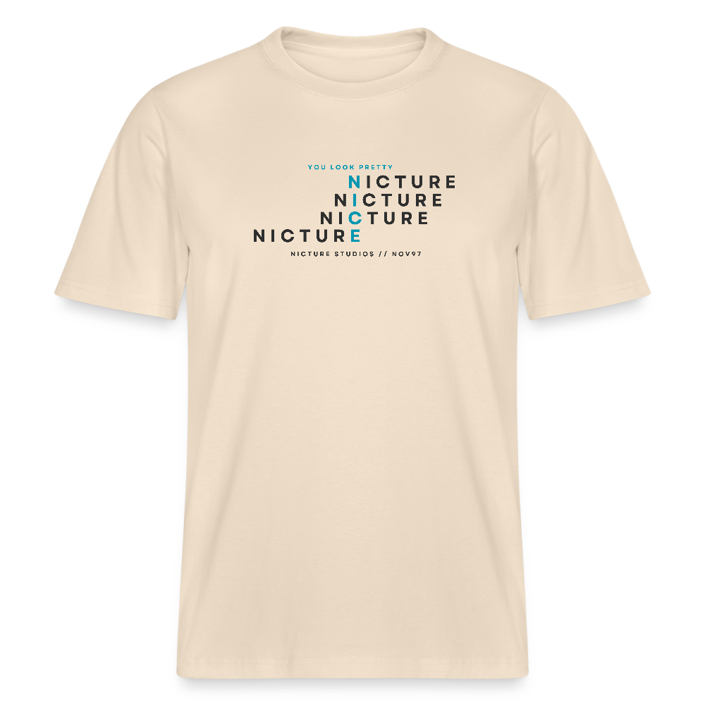 YOU LOOK PRETTY NICE Relaxed Fit Unisex Organic T-Shirt - Weißgrau