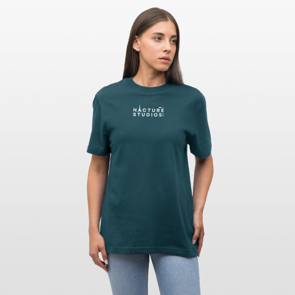 Paris Relaxed Fit Unisex Organic T-Shirt - Dunkles Petrol