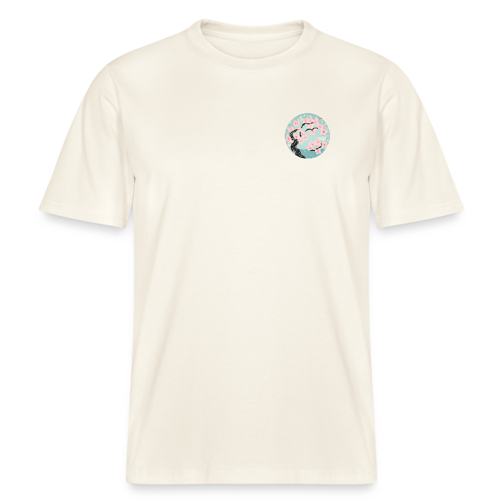 Cherry Blossom Japanese Relaxed Fit Unisex Bio-T-Shirt - Naturweiß