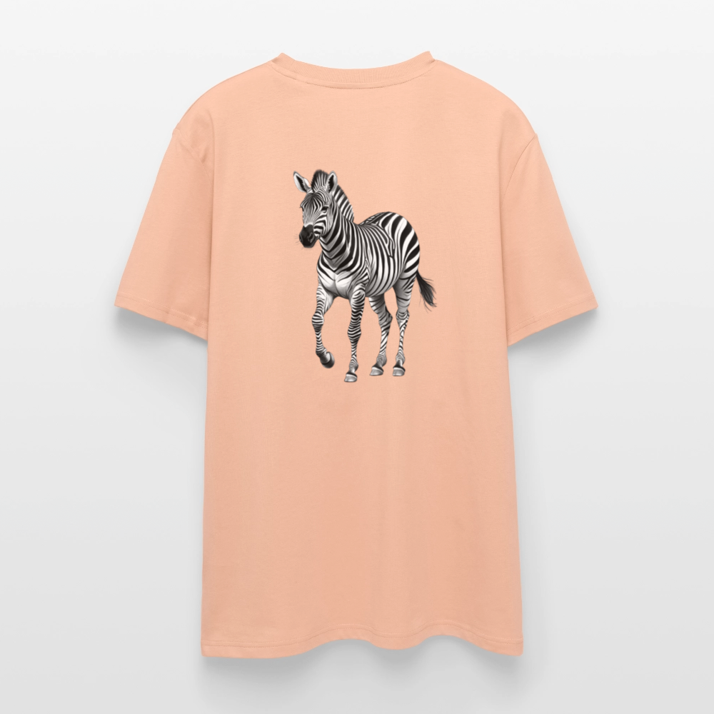 Zebra Unisex Bio-T-Shirt - Pfirsich