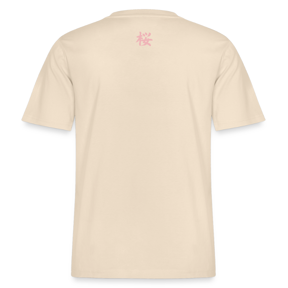Sakura Retro Japanese Relaxed Fit Unisex Bio-T-Shirt - Weißgrau