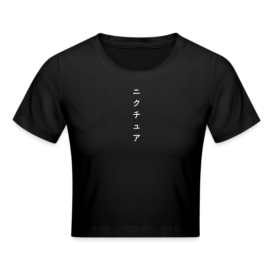 Japanese Geisha Women Cropped T-Shirt - Schwarz