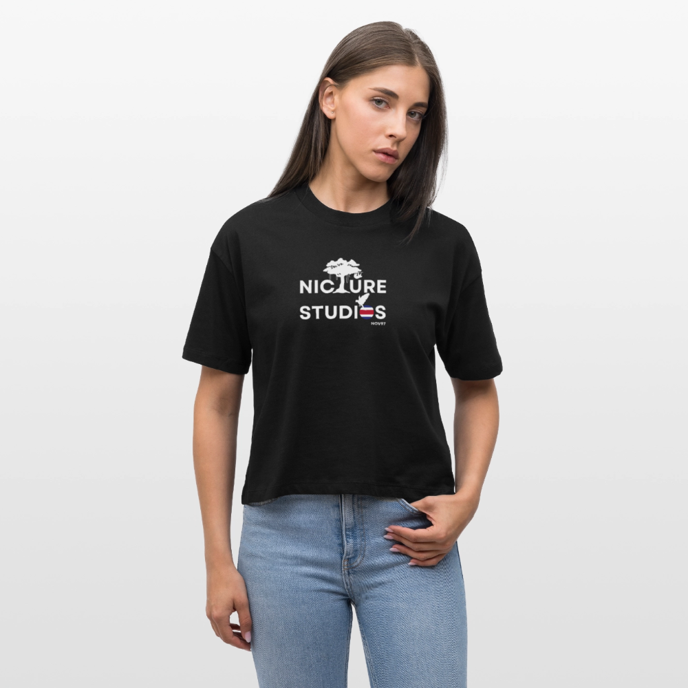 Costa Rica Women’s Boxy Organic T-Shirt - Schwarz