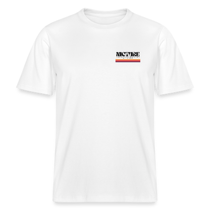 Lorem Ipsum Backprint Relaxed Fit Unisex Organic T-Shirt - Weiß