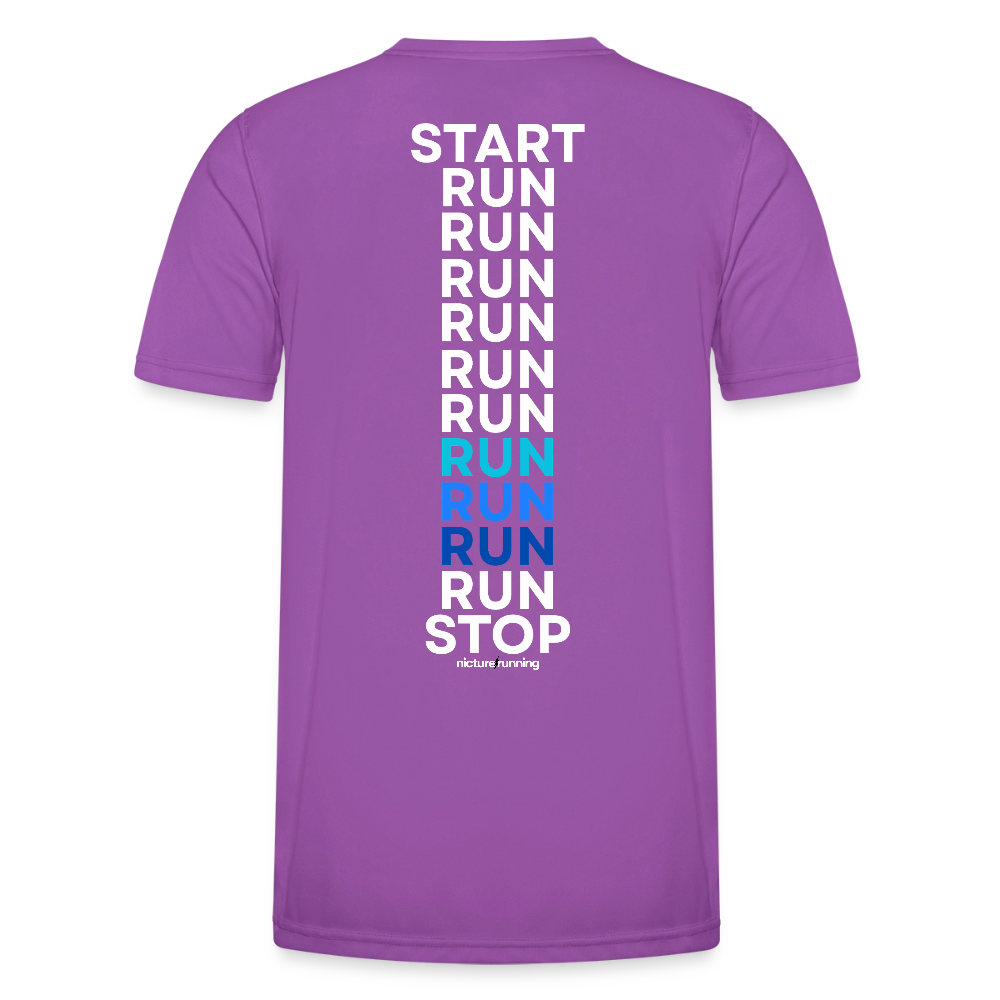 Nicture Running START RUN STOP Shirt - Violett