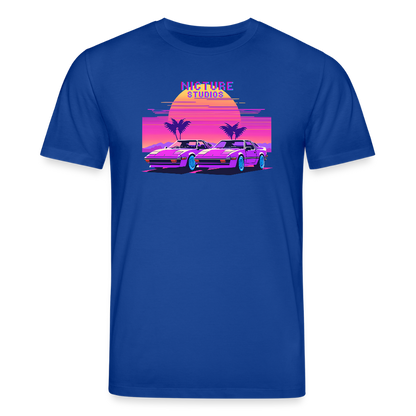 Retro Pixel Unisex Bio-T-Shirt - Dunkelblau