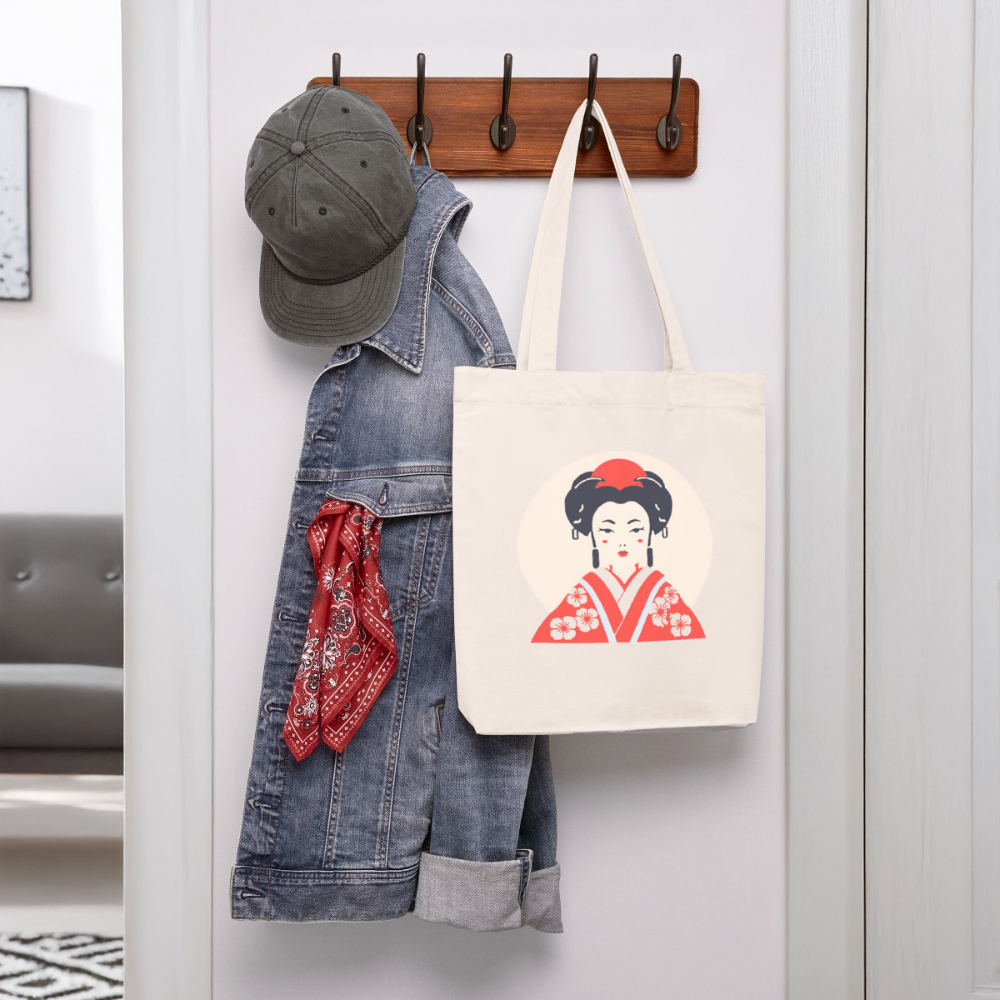 Japanese Geisha recycled Shopping Bag - Naturweiß