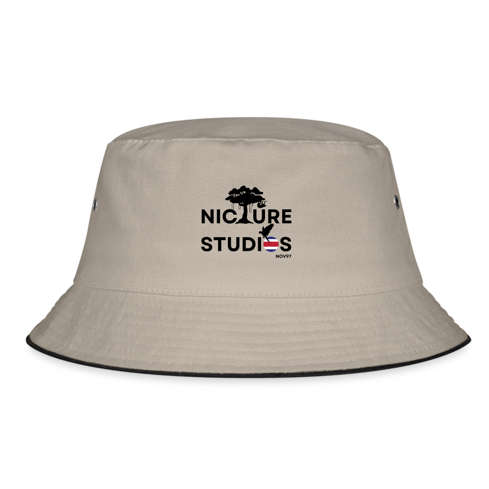 Costa Rica Pura Vida Bucket Hat - khaki/black