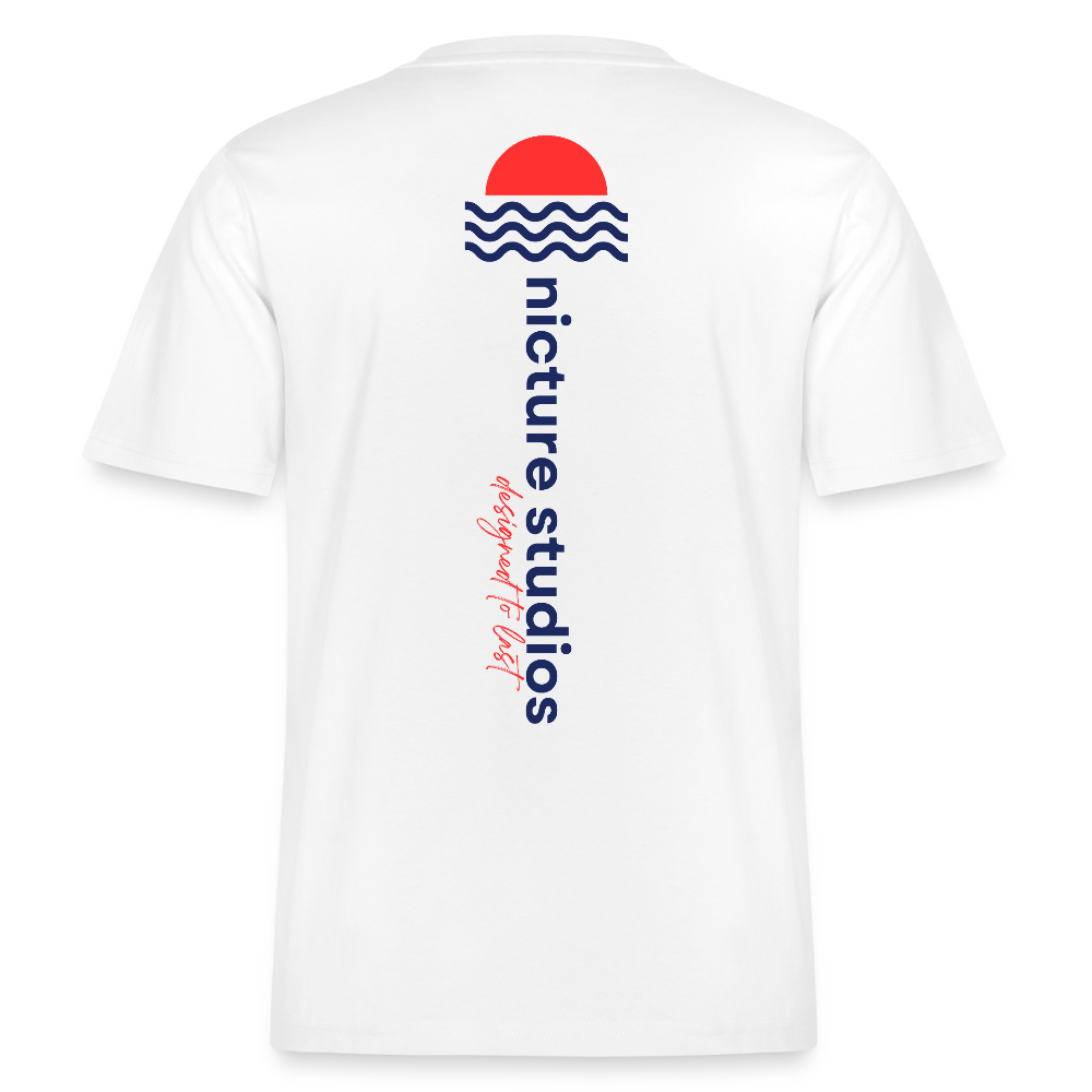Sunset Relaxed Fit Unisex Bio-T-Shirt - Weiß
