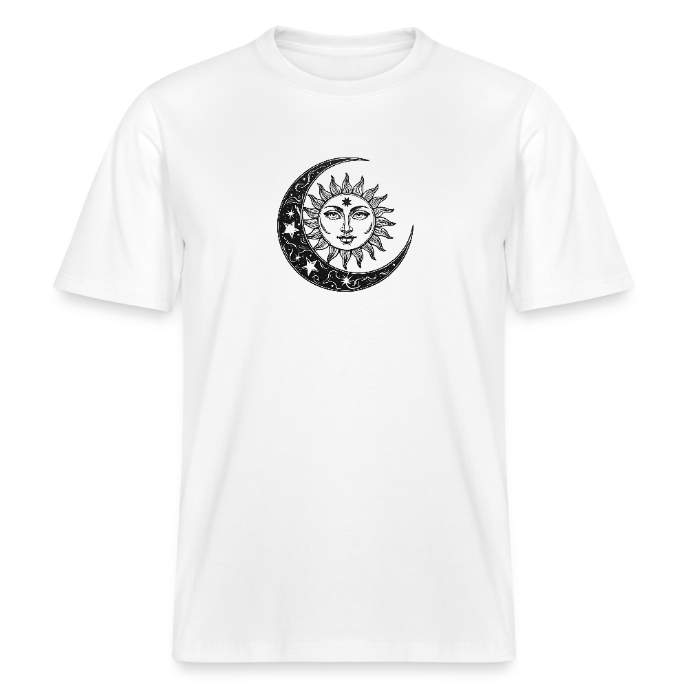 Sonne Mond Sterne Relaxed Fit Unisex Bio-T-Shirt - Weiß