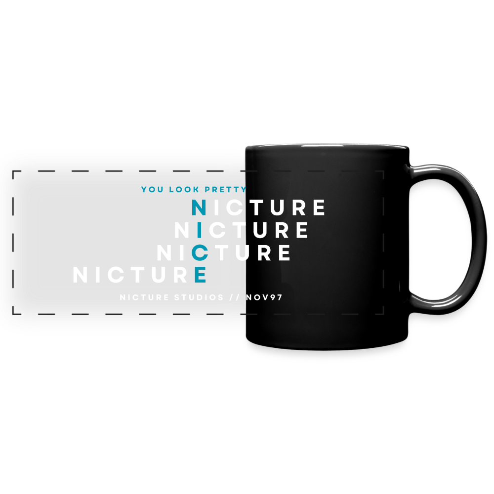 YOU LOOK PRETTY NICE Black Panoramic Mug - black