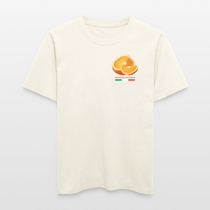 "Arancia due" Relaxed Fit Unisex Bio-T-Shirt - Naturweiß 