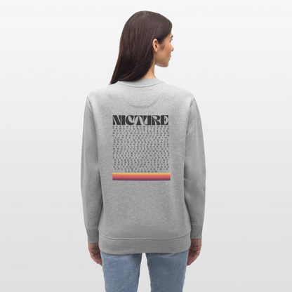 Lorem Ipsum Backprint Unisex Organic Sweatshirt - Grau meliert