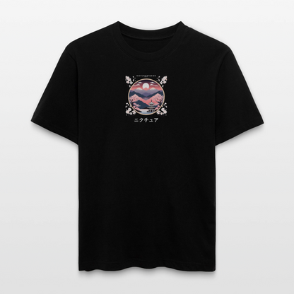 Japanese Landscape Relaxed Fit Unisex Bio-T-Shirt - Schwarz
