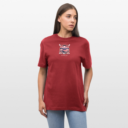 Japanese Landscape Relaxed Fit Unisex Bio-T-Shirt - Erdrot