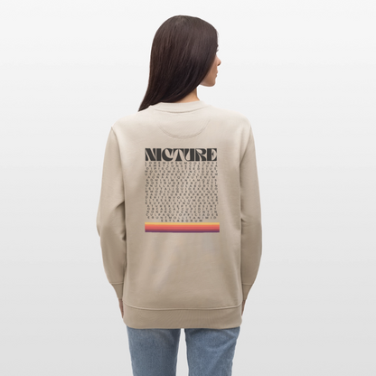 Lorem Ipsum Backprint Unisex Organic Sweatshirt - Beige