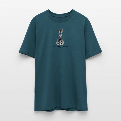 Zebra Unisex Bio-T-Shirt - Dunkles Petrol